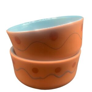 Terra Cotta 2 pc bowl set dip soup side bowl Made in Portugal Pottery